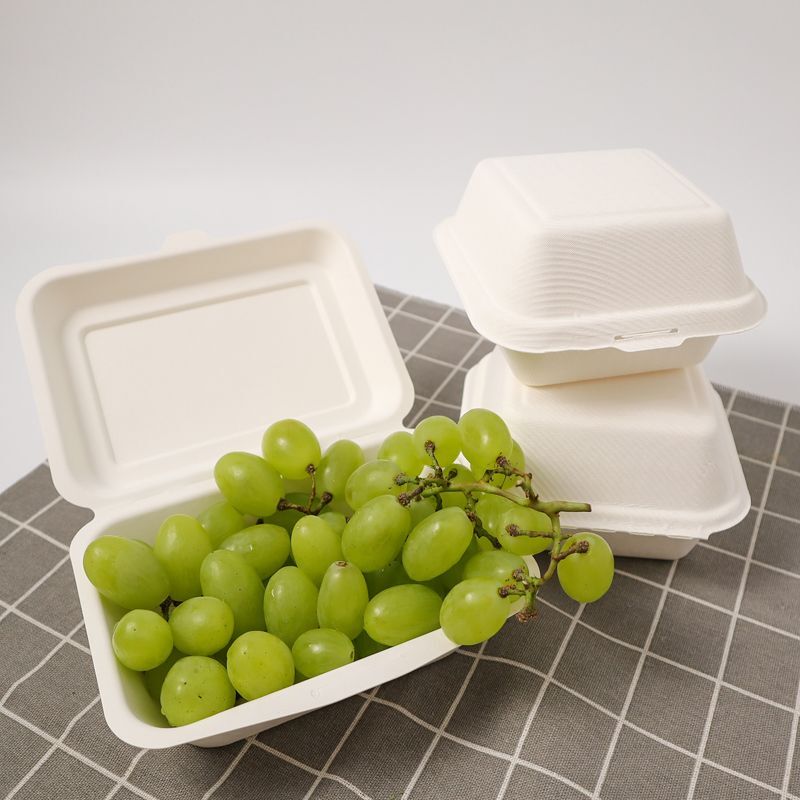 Disposable Eco Friendly Take Out Microwave Safe Cornstarch Food Containers