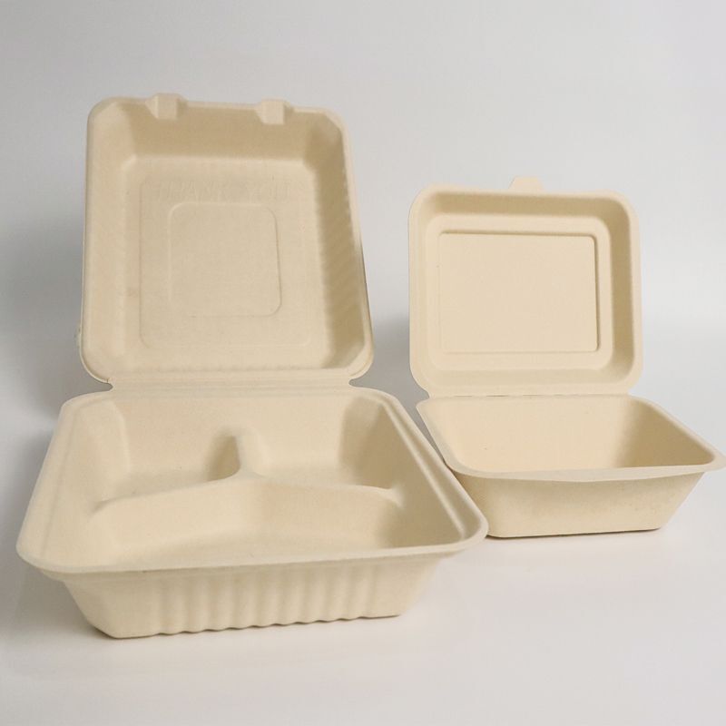 5/6/7/9 Compartment lunch trays disposable eco-friendly meal tray